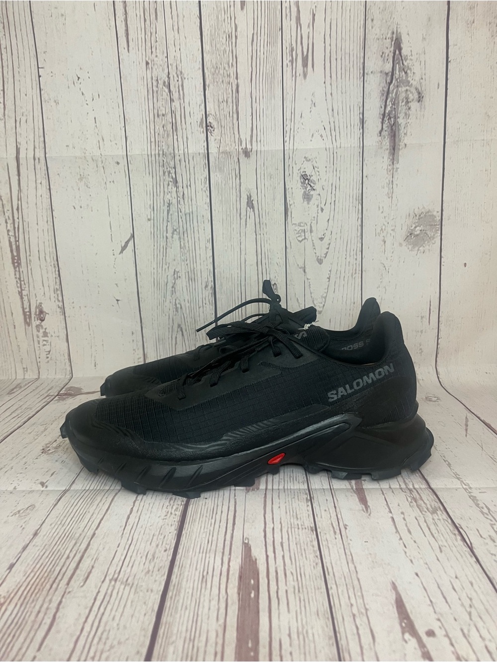 Salomon Men's Black Athletic Trail Shoes - Picture 2 of 8